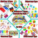57PC Premium Party Favors for Kids,Assortment Cute Mini Pop Toys for Classroom Rewards,Carnival Prizes,Pinata Fillers,Treasure Chest, Prize Box Goody Bag Stuffers for 3-6-10 Boys and Girls
