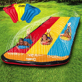 Jambo Premium Slip Splash and Slide with 3 Bodyboards, Heavy Duty Water Slide with Advanced 3-Way Water Sprinkler System, Backyard Waterslide Outdoor Water Toys n Slides for Kids…